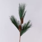 Ramo di pino artificiale AZMERA con pigne, verde, 65cm