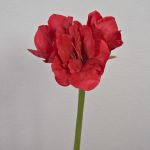 Fiore decorativo amarillide MARKUNO, rosso, 60 cm