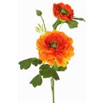Ramo artificiale di ranuncolo SAGARA, arancione, 45 cm, Ø 5-8 cm