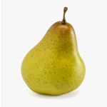 Frutta artificiale pera KAMALA, verde-marrone, 8 cm