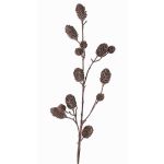 Ramo di abete artificiale TEGMEN con pigne di abete, marrone scuro, 100cm