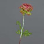 Ranuncolo artificiale ELORIO, rosa-verde, 50cm
