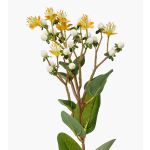 Erba di San Giovanni artificiale CANNO con fiori, frutti, giallo-bianco, 65cm