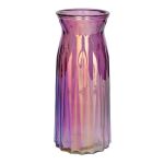 Vaso da fiori RUBIE in vetro, viola-iridescente-trasparente, 24cm, Ø11cm