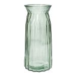 Vaso da fiori RUBIE in vetro, verde-trasparente, 24cm, Ø11cm