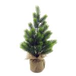 Albero di Natale artificiale PORI, sacco di iuta naturale, 30cm, Ø15cm