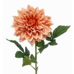 Fiore artificiale dalia ZELRAN, pesca, albicocca, 70cm, Ø15cm