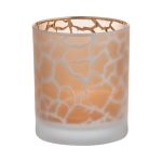 Portacandela SENGA, motivo giraffa, opaco-oro, 10cm, Ø9cm