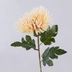 Crisantemo artificiale HIKJON, crema-albicocca, 75cm, Ø18cm