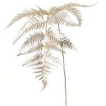 Ramo artificiale di felce aquilina NALFHY, argento metallizzato-oro, 80 cm
