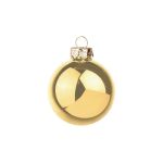 Weihnachtsbaumkugel CLARIBELLE, glänzend, 30 Stück, gold, Ø6cm