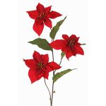 Ramo di poinsettia di velluto TONZI, rosso, 80cm, Ø15cm