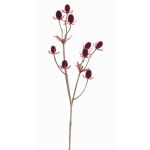 Cardo di plastica LOUKAS, rosso bordeaux, 45cm, Ø1-1,5cm