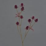 Cardo di plastica LOUKAS, bordeaux, 45cm, Ø1,5cm