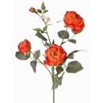 Ramo di rose artificiali DIAMANTIS, arancione, 75cm