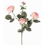 Ramo di rose artificiali DIAMANTIS, rosa-crema, 70cm, Ø5-8cm