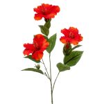 Ramo di ibisco artificiale AMADOU con fiori, rosso, 80cm