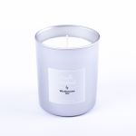 Candela di cera profumata MIREYA in vetro, Vanilla Patchouli, argento, 9,3cm, Ø7,9cm, 35h