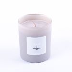 Candela di cera profumata MIREYA in vetro, Fireside, grigio, 9,3cm, Ø7,9cm, 35h