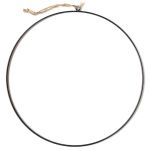 Anello in metallo FREYDIS con corda di juta per essere appeso, nero, Ø40cm