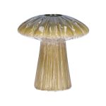 Vaso da fiori RAIMUNDE in ceramica, a forma di fungo, scanalature, verde, 9,5cm, Ø9cm