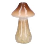 Vaso da fiori RATBURGA, a forma di fungo, ceramica, marrone-beige, 16cm, Ø9cm