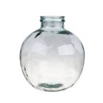 Bottiglia rotonda decorativa ORNELA in vetro, riciclata, trasparente-bronzo, 29cm, Ø25cm