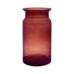 Vaso decorativo HANNA EARTH, vetro, rosso-trasparente, 29,5 cm, Ø 15 cm