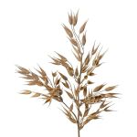 Ramo decorativo avena liscia DOVIR con spighe, marrone, 65 cm