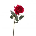 Rosa artificiale SIMONY, rosso, 45cm, Ø8cm