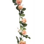 Ghirlanda di rose artificiali KAILIN, rosa-crema, 145 cm