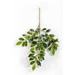 Ramo di fico artificiale AJITH, verde-bianco, 45cm