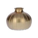 Vaso da fiori ALFHARD, vetro con scanalature, oro metallizzato, 8,5 cm, Ø 10,5 cm