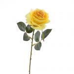Rosa artificiale SIMONY, giallo, 45cm, Ø8cm