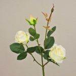 Rosa artificiale DELILAH, crema-bianco, 55cm, Ø6cm