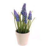 Giacinto finto ARABELLA vaso decorativo, lilla-blu, 25cm, Ø2-3cm