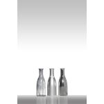 Bottiglie di vetro decorative ANYA, 3 pezzi, argento, 18.5cm, Ø6.5cm