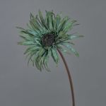 Gerbera artificiale SIEDA, blu-verde, 65cm, Ø10cm