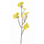 Ramo d'acero artificiale ALHENA con fiori, giallo, 70cm