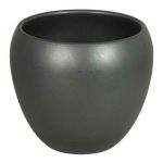 Fioriera antracite-opaca URMIA BASAR, ceramica, 11,5cm, Ø14cm