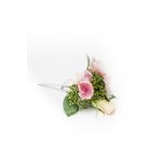 Bouquet di lisianthus e ortensia finta EREA, rosa, 15cm