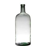 Bottiglia decorativa NIRAN, vetro, riciclato, trasparente-verde, 50cm, Ø19cm