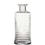 Bottiglia decorativa di vetro STUART con scanalature, trasparente, 21,5cm, Ø9,5cm