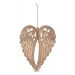 Ciondolo decorativo di ali d'angelo FASITA acrilico, glitter, oro, 15cm