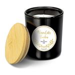 Portacandela MELIDA con candela profumata, Warm Cider Bourbon, bianco-nero, 9,3 cm, Ø7,9 cm, 35 h