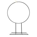 Anello metallico FREYDIS con base, nero, 40cm, Ø28cm