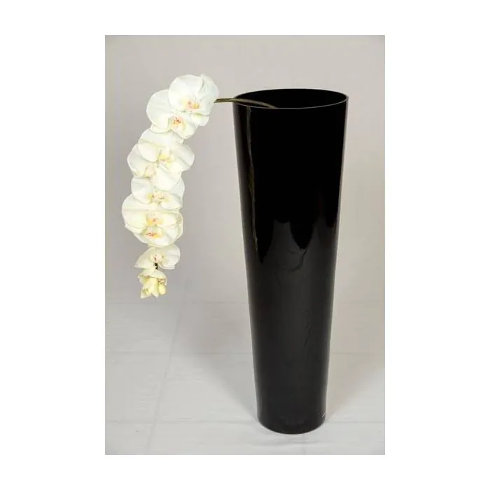 Vaso Decorativo In Vetro Con Supporto Metallico Geometrico - 24cm - Nero - Porta Piante Idroponico Moderno Per Fiori, Casa, Matrimonio, Decorazione Tavolo - 6