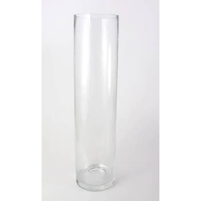 Vaso da terra in vetro SASITHON con piede, trasparente, 80cm, 25cm