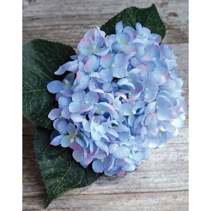 Fiore artificiale di ortensia a prova di sbiadimento, tocco reale, stelo singolo, fiore di ortensia in seta finta simulato per feste di matrimonio | Leroy Merlin