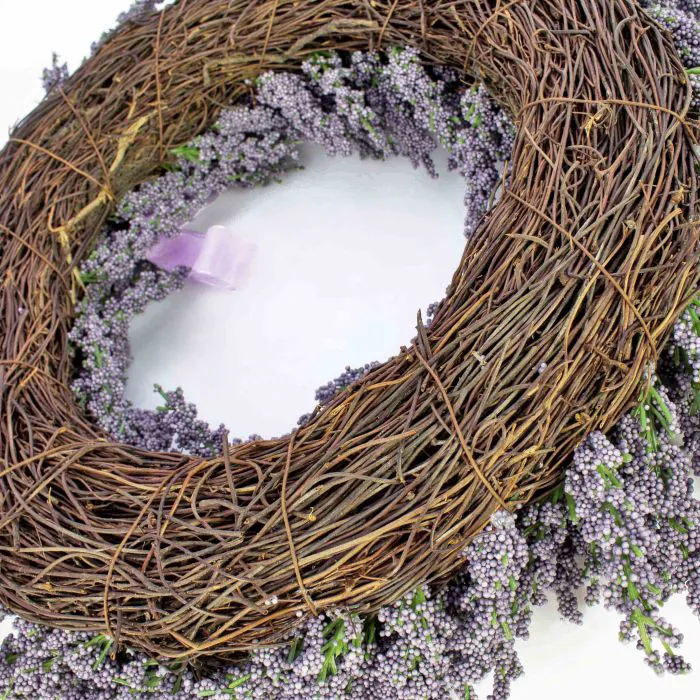 Ghirlanda di fiori di eucalipto artificiale ghirlanda porta viola corona di fiori ghirlanda di Natale Festival corona per porta d'ingresso ghirlanda di fiori artificiali